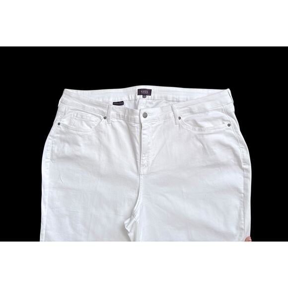 NOT YOUR DAUGHTERS JEANS Womens Plus Size 20W White Cropped Capri Jeans NYDJ - Picture 4 of 7